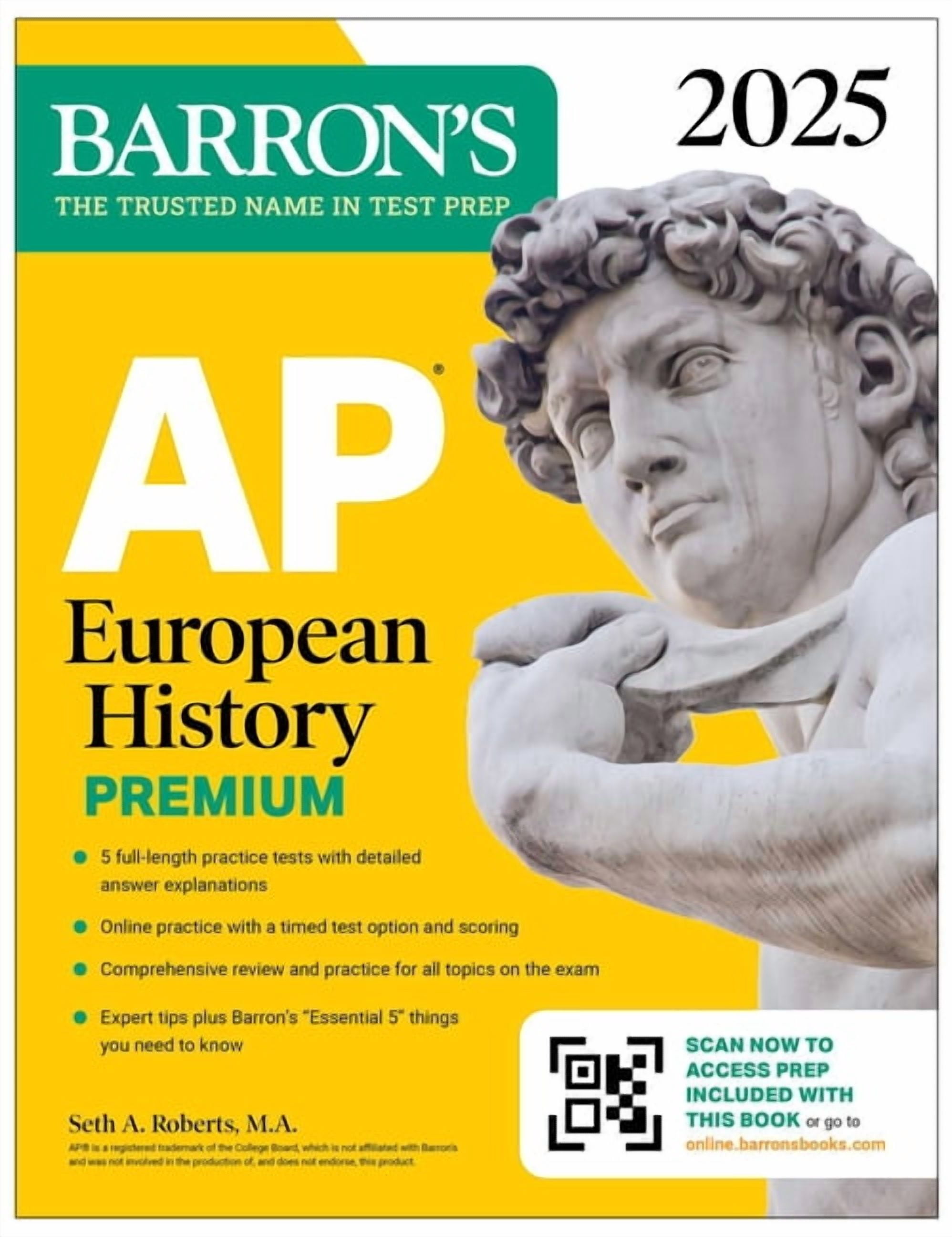 Barron's AP Prep AP European History Premium, 2025: Prep Book with 5 ...