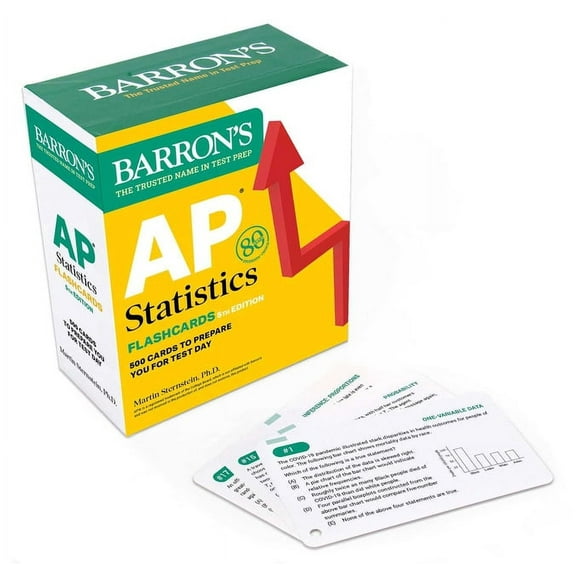 Barron's AP Prep: AP Statistics Flashcards, Fifth Edition: Up-To-Date Practice (Edition 5) (Cards)