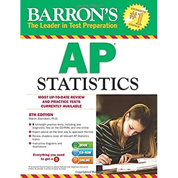 Pre-Owned Barron's AP Statistics with CD-ROM (Paperback) 1438075170 9781438075174