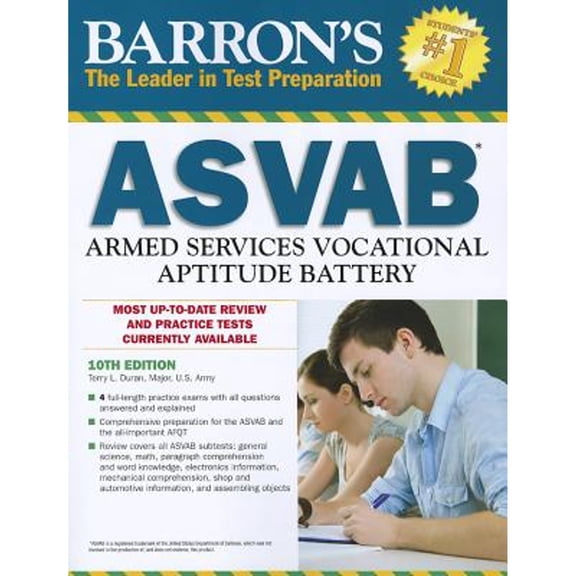 Pre-Owned Barron's ASVAB: Armed Services Vocational Aptitude Battery Paperback