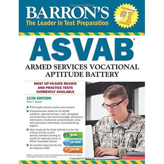 Pre-Owned Barron's ASVAB with CD-ROM (Paperback) 143807512X 9781438075129