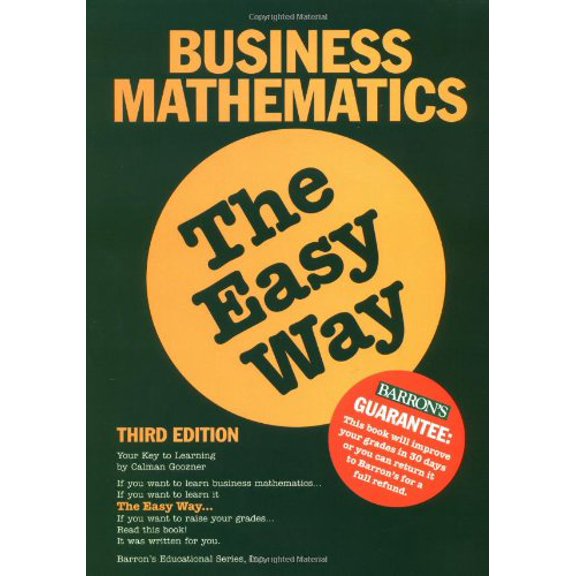 Pre-Owned Business Math the Easy Way (Paperback) 0764113593 9780764113598