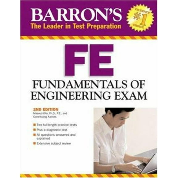 Pre-Owned Barron's Fe: Fundamentals of Engineering Exam (Paperback) by Masoud Olia