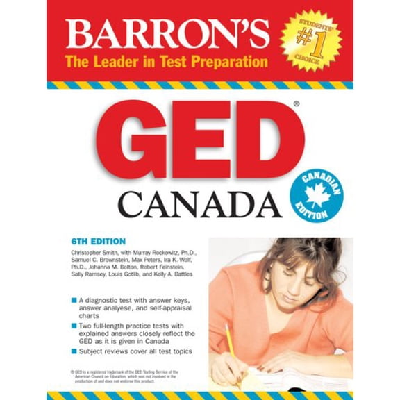 Pre-Owned Barron's GED Canada: High School Equivalency Exam (Paperback) 0764138022 9780764138027
