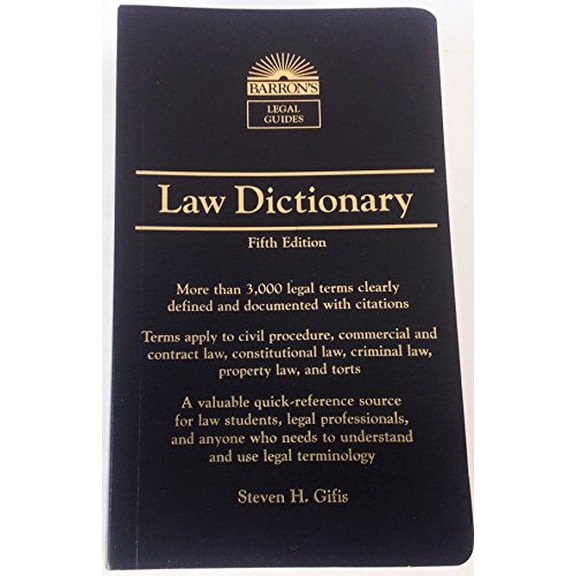 Pre-Owned Law Dictionary (Barron's Legal Guides) Paperback