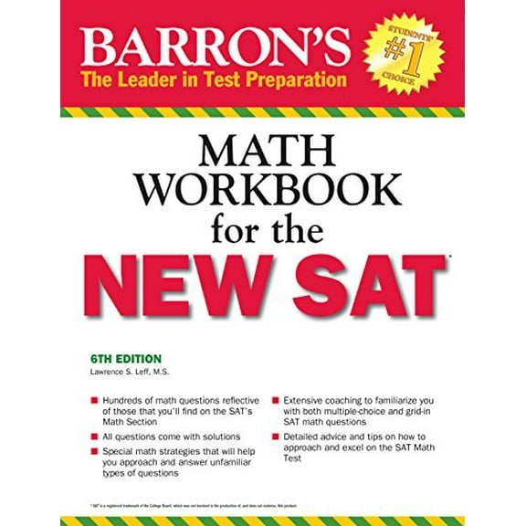 Pre-Owned Barron's Math Workbook for the New Sat, 6th Edition (Paperback) 1438006217 9781438006215