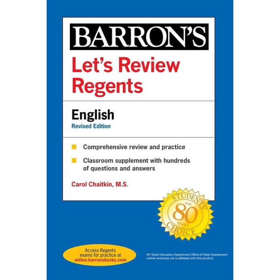 Barron's New York Regents Let's Review Regents: English Revised Edition, (Paperback)