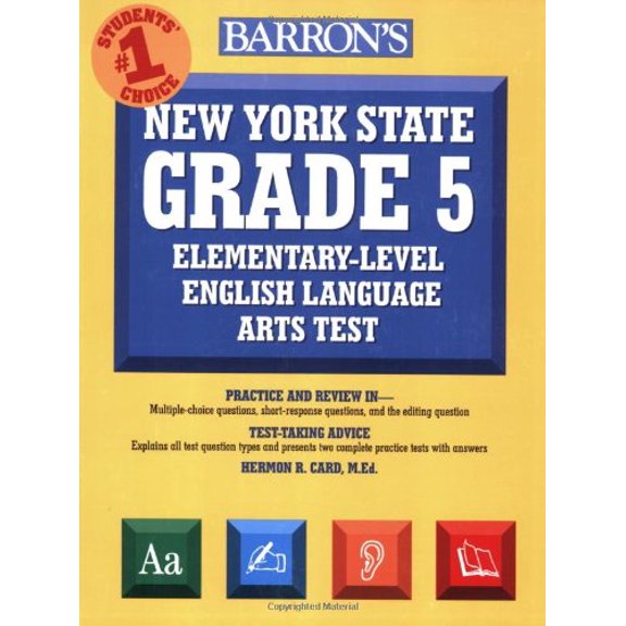 Pre-Owned Barron's New York State Grade 5 Elementary-Level English Language Arts Test (Paperback) 0764137832 9780764137839