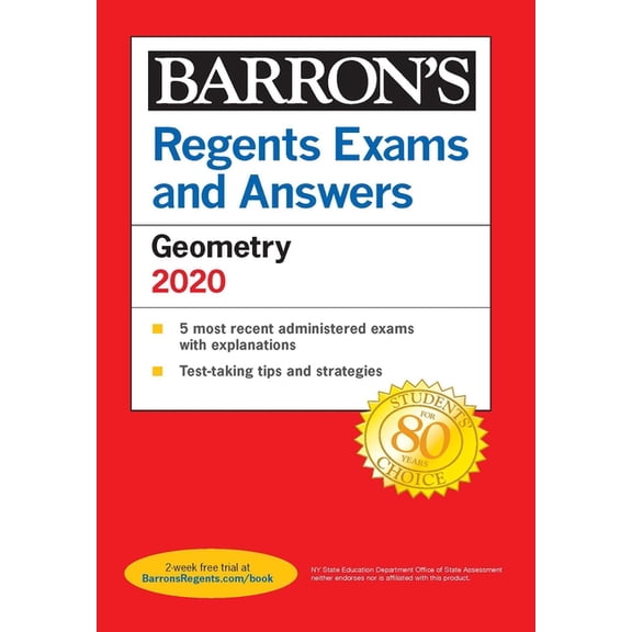 Pre-Owned Barron's Regents NY: Regents Exams and Answers: Geometry 2020 (Paperback)