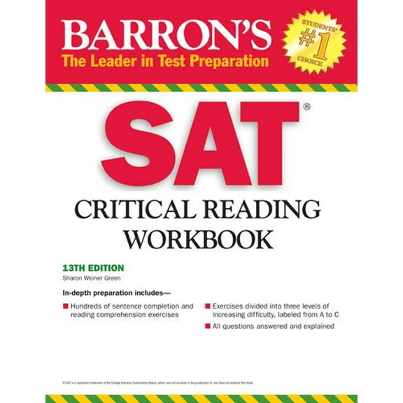 Pre-Owned Barron's Sat Critical Reading (Barron's: the Leader in Test Preparation) (Paperback) 0764141953 9780764141959