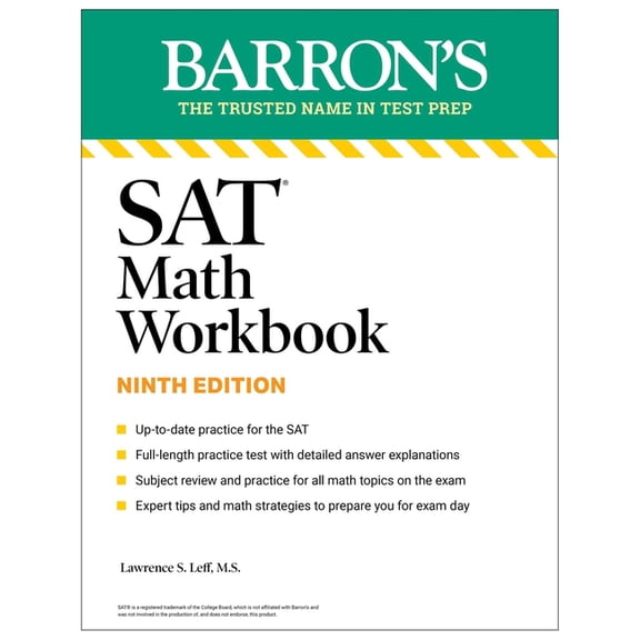 Barron's SAT Prep SAT Math Workbook: Practice for the Digital Exam (Barron's SAT Prep) Ninth Edition, (Paperback)