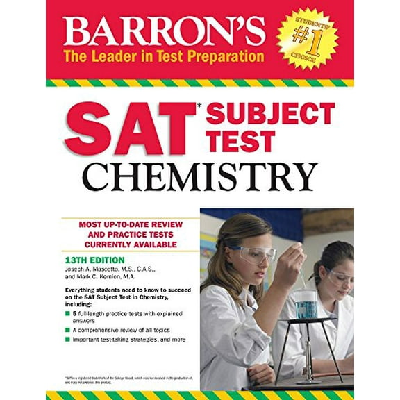 Pre-Owned Barron's SAT Subject Test: Chemistry (Paperback) 1438007922 9781438007922