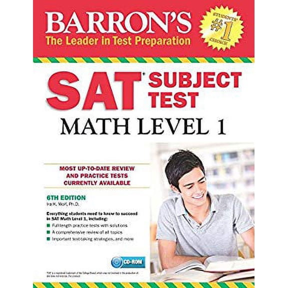 Pre-Owned Barron's SAT Subject Test: Math Level 1 with CD-ROM (Paperback) 1438076312 9781438076317