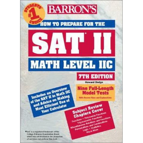Pre-Owned How to Prepare for the SAT II Math Level 11c (Paperback) 0764120190 9780764120190
