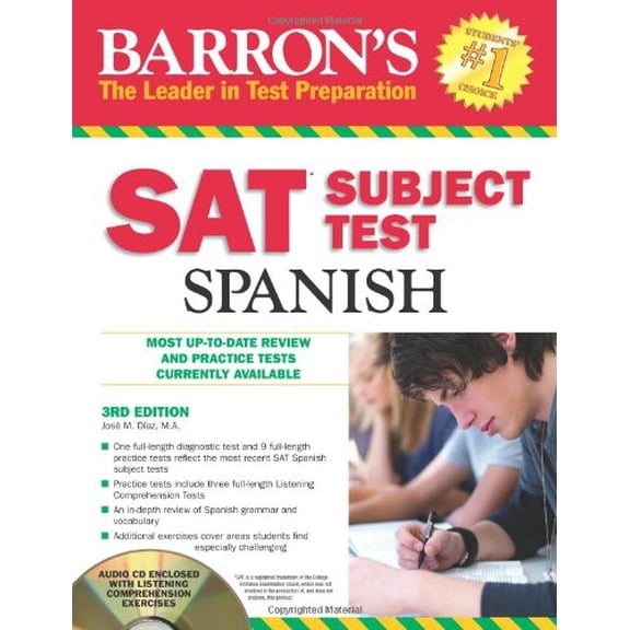 Pre-Owned Barron's SAT Subject Test Spanish (Paperback) 1438070810 9781438070810