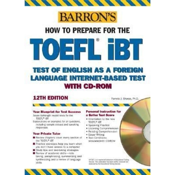Pre-Owned Barron's TOEFL iBT Internet-Based Test, 12th Edition (Paperback) 0764179055 9780764179051