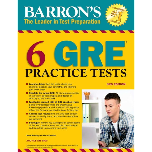 Barron's Test Prep: 6 GRE Practice Tests (Paperback)