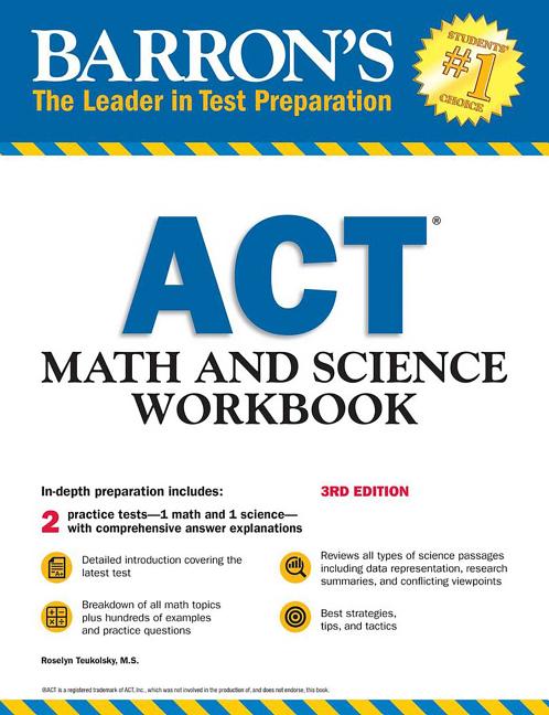 Barron's　Workbook　and　Test　ACT　Science　Prep:　Math　(Paperback)