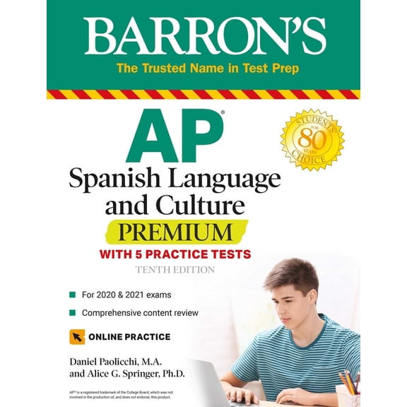 Pre-Owned Barron's Test Prep: AP Spanish Language and Culture Premium : With 5 Practice Tests (Paperback)