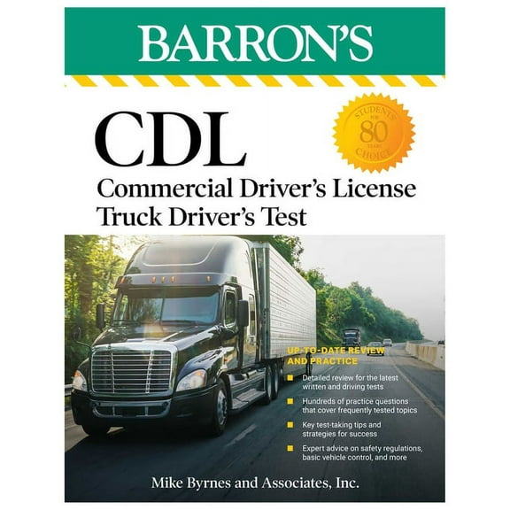 Barron's Test Prep CDL: Commercial Driver's License Truck Driver's Test, Fifth Edition: Comprehensive Subject Review + Practice, (Paperback)