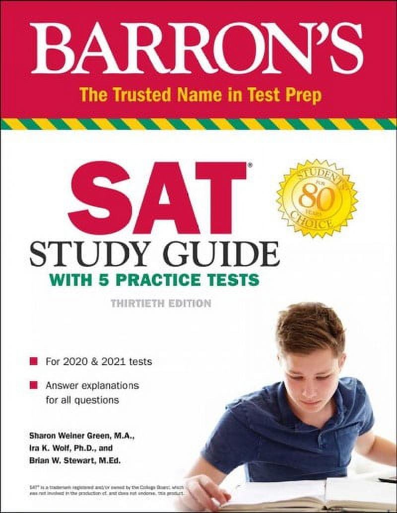 SHARON WEINER GREEN; IRA K WOLF; BRIAN W STEWART Barron's Test Prep: SAT Study Guide with 5 Practice Tests (Paperback)