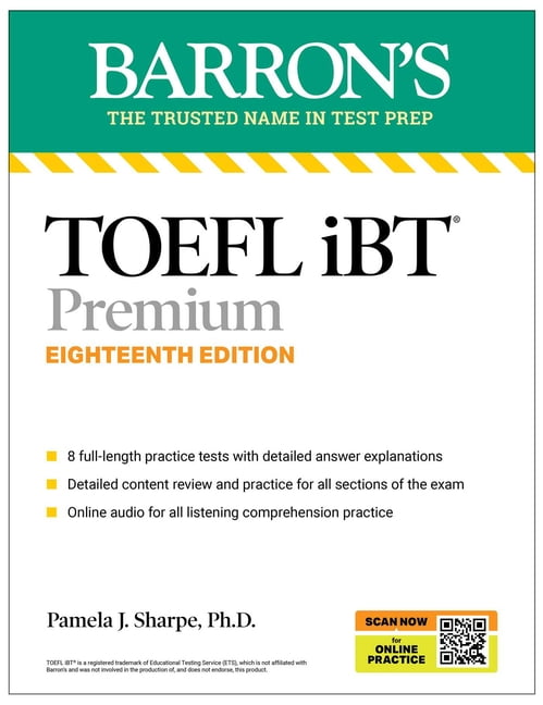 Barron's Test Prep TOEFL IBT Premium with 8 Online Practice Tests