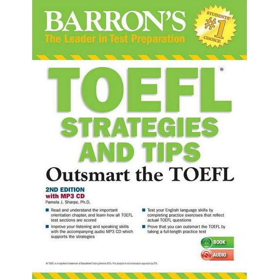 Barron's Test Prep: TOEFL Strategies and Tips with MP3 CDs : Outsmart the TOEFL iBT (Paperback)