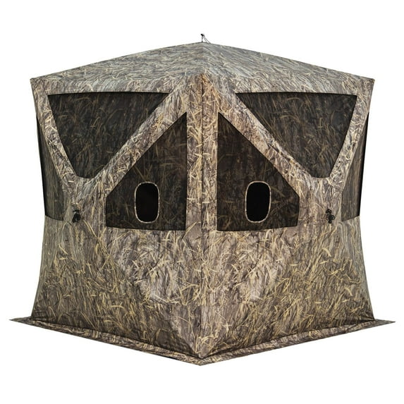 Barronett Blinds Big Cat 350 3 Person Pop-Up Hunting Blind Shelter, Blades Camo