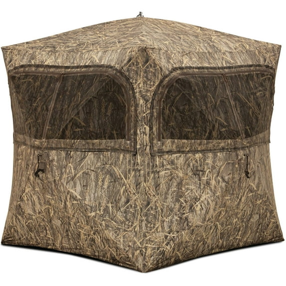 Barronett Blinds Grounder 350 3-Person Pop-Up Hunting Blind, Bloodtrail Blades Camo