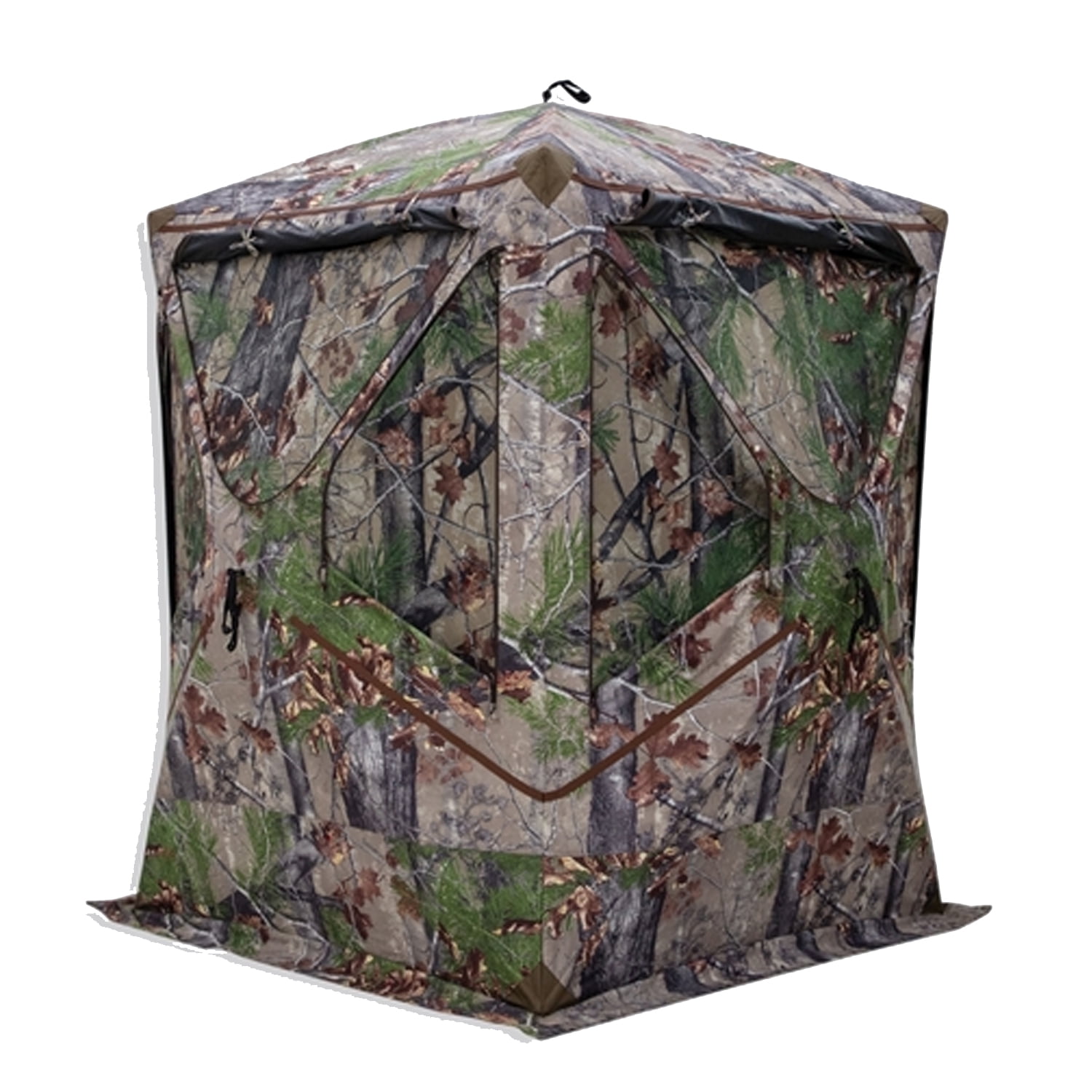 Barronett Blockout 300 Pop Up 3 Person Hunting Ground Blind Tent, Backwoods Camo