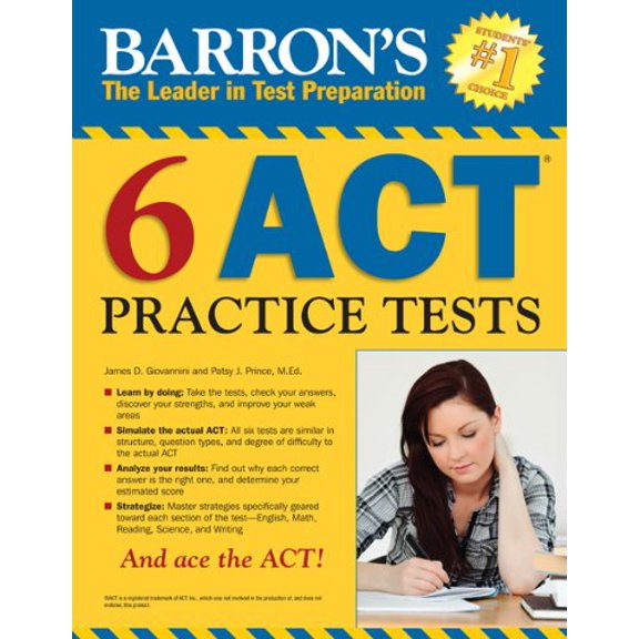 Pre-Owned Barron's 6 Act Practice Tests: Barron's the Leader in Test Preparation (Paperback) 0764147226 9780764147227