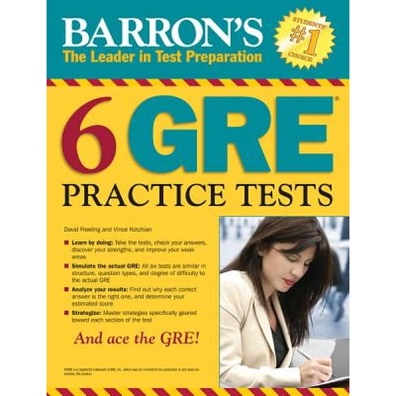 Pre-Owned Barron's 6 GRE Practice Tests (Paperback) 9781438001005