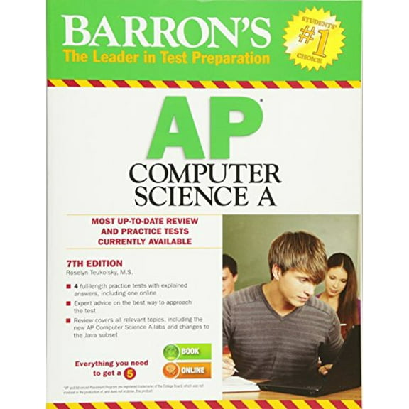 Pre-Owned Barron's AP Computer Science a (Paperback) by Roselyn Teukolsky