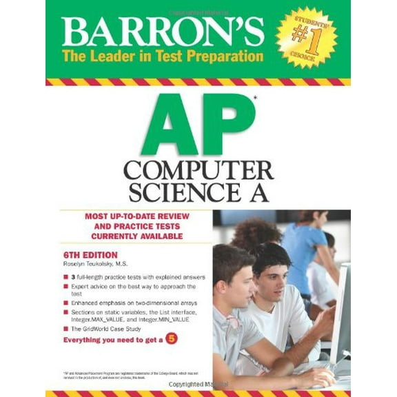 Pre-Owned Barron's AP Computer Science A (Paperback) 1438001525 9781438001524