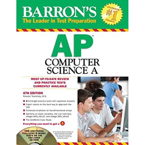 Pre-Owned Barron's AP Computer Science A with CD-ROM (Paperback) 1438072775 9781438072777