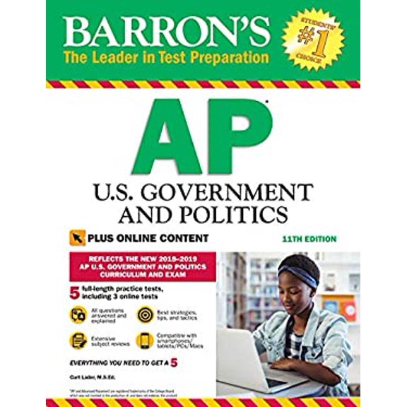 Pre-Owned Barron's AP U.S. Government and Politics with Online Tests (Paperback) 1438011687 9781438011684