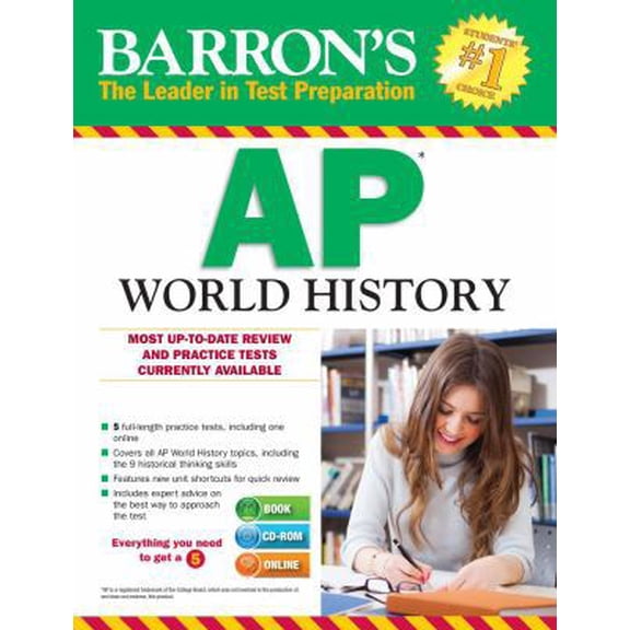 Pre-Owned Barron's AP World History by John McCannon Ph.D. Paperback Textbooks English