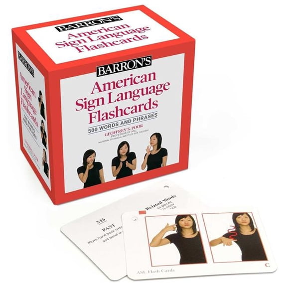 Barrons BARRONS-ASL-FC ASL Flashcards 2nd Edition 500 Words & Phrases