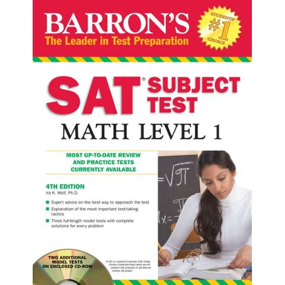 Pre-Owned SAT Subject Test Math Level 1 (Barron's SAT Subject Test Math Level 1 (W/CD)) Paperback