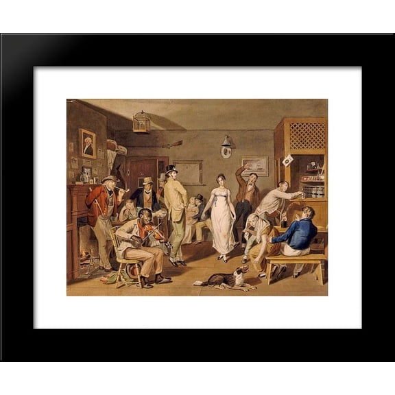 Barroom Dancing 20x24 Framed Art Print by John Lewis Krimmel