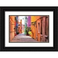 thumbnail image 1 of Barrow, J. 14x11 Black Ornate Wood Framed with Double Matting Museum Art Print Titled - Italian Street Scene, 1 of 4