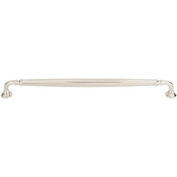 Barrow Pull Color Polished Nickel - Top Knobs 12" Length Grace Coll Traditional Transitional Bar Handle Kitchen Drawer Cabinet Door Dresser Bathroom Metal Handle Interior Home