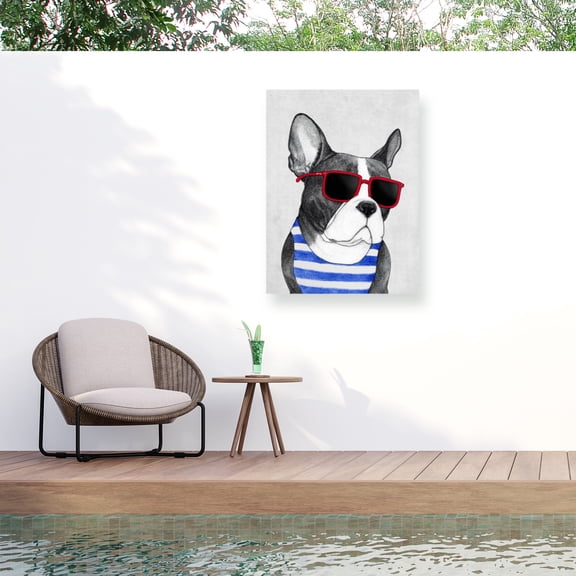 Barruf 'Frenchie Summer Style' Outdoor Canvas