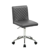 Barry 24.5" Faux Leather Swivel Office Chair in Gray