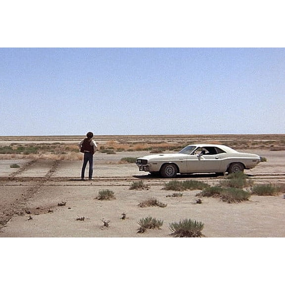 Barry Newman Vanishing Point 1970 Dodge Challenger In Desert Iconic 24x36 Poster