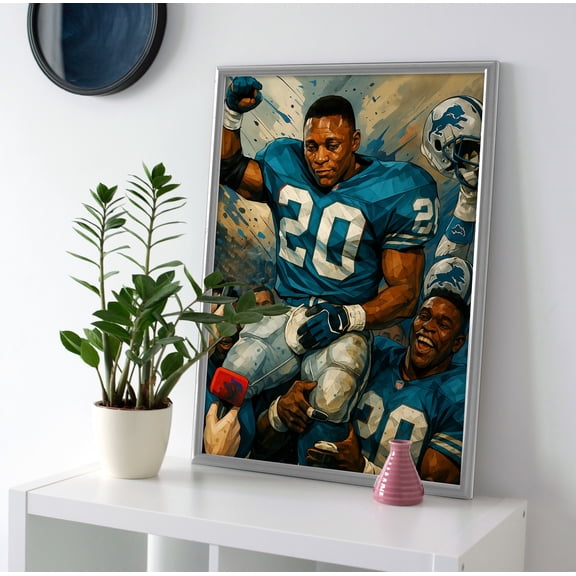 Barry Sanders Poster or Canvas Wall Art