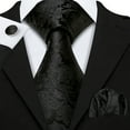 thumbnail image 1 of Barry.Wang Classic Ties for Men Formal Business Wedding Solid Paisley Necktie Set, 1 of 2