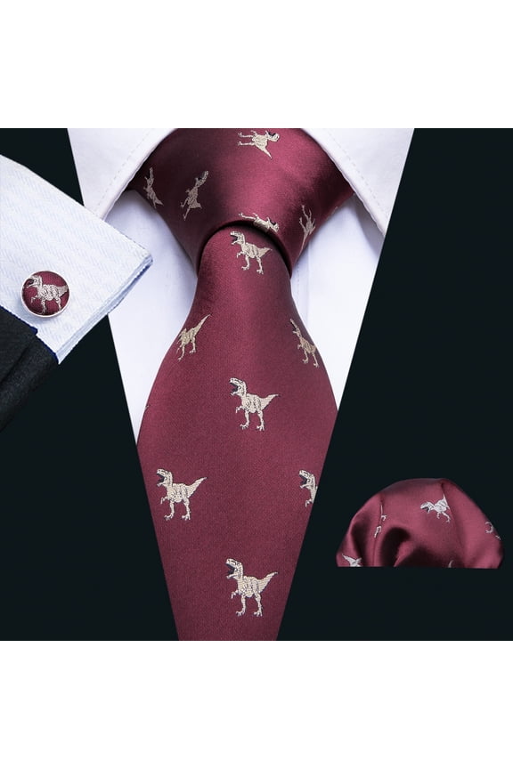 Barry.Wang Classic Ties for Men Formal Business Wedding Solid Paisley Necktie Set