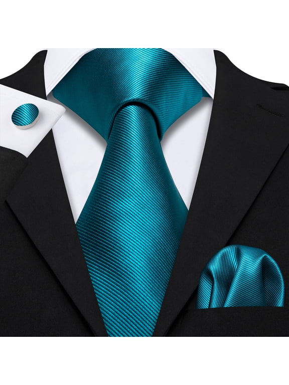 Barry.Wang Classic Ties for Men Formal Business Wedding Solid Paisley Necktie Set