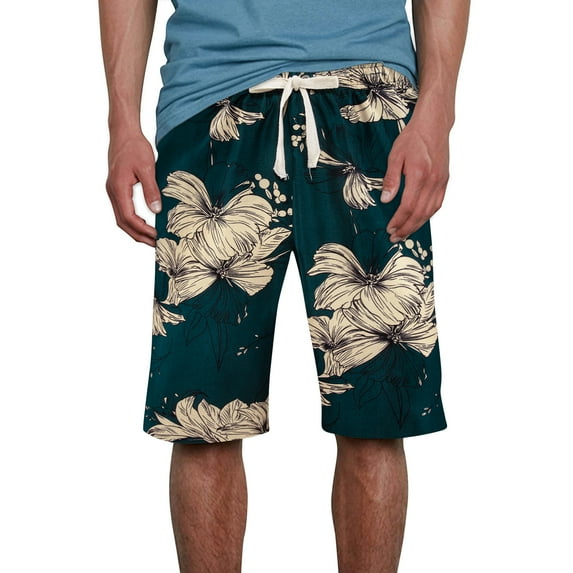 Barry.Wang Men's Hawaiian Casual Shorts Classic Casual Floral Tropical Holiday Beach Tropical